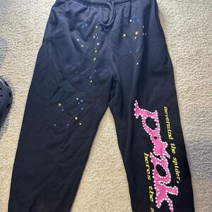 Black sp5der sweatpants